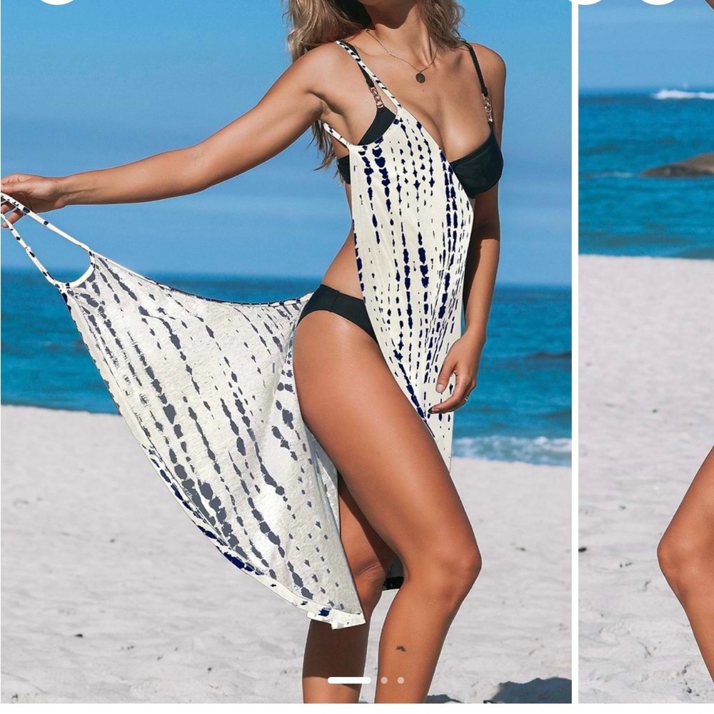 Cupshe Black and White Swim Coverup